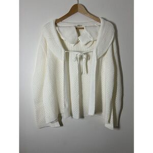 Ada Lingerie Vintage Cardigan Sweater Ivory and Matching Booties Made In Italy